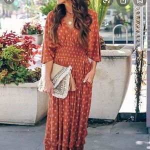 Modbuffy V neck tunic dress